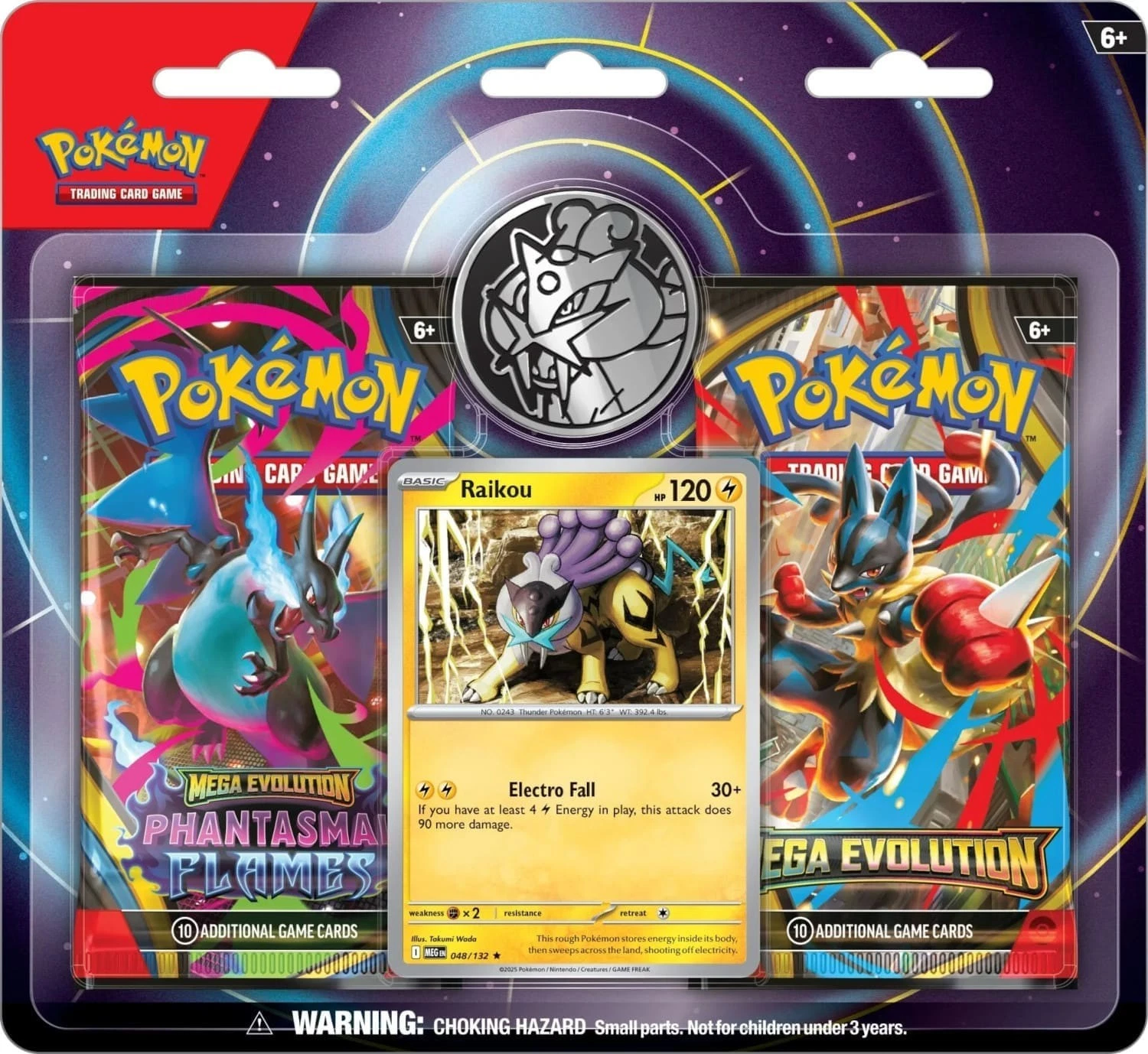 s-l1600-16 Pokémon Mega Evolution & Phantasmal Flames Raikou 2-Pack Blister Pack – 24 Pack Box - Image 1